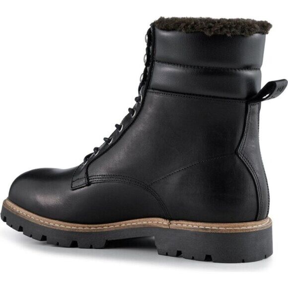 Shoe‎ The Bear Men\'s  Leather Boots Faux Shearling Lined Shoes Black Size12 $210 main image 10